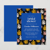 バジェットマティスボタニカルブルーブラックブライダルシャワー (正面/裏面)