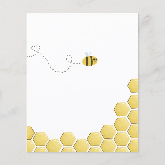 バジェットママかわいい赤ちゃんシャワー招待状 (裏面)