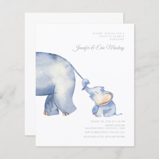 バジェットママとベビーゾウ赤ちゃんシャワー (正面/裏面)