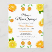 バジェットママズメインスクイーズ赤ちゃんシャワー招待状 (正面)