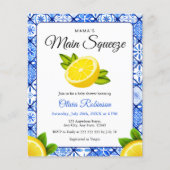 バジェットママズメインスクイーズ赤ちゃんシャワー招待状 (正面)