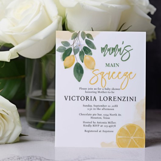 バジェットママズメインスクイーズ赤ちゃんシャワー招待状