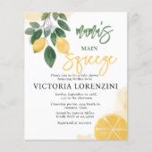 バジェットママズメインスクイーズ赤ちゃんシャワー招待状 (正面)