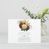 バジェットマルサラバラひまわり花結婚式の招待 (スタンド正面)
