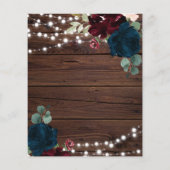 バジェットマルサラ&ネイビーウッドベビーシャワー招待状 (裏面)