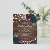 バジェットマルサラ&ネイビー誕生日パーティーの招待状 (スタンド正面)