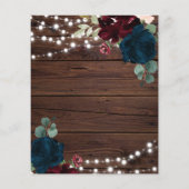 バジェットマルサラ&ネイビー誕生日パーティーの招待状 (裏面)