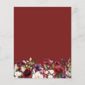 バジェットマルサラ&ピンクローズベビーシャワー招待状 (裏面)