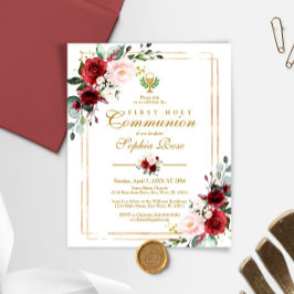 バジェットマルサラ&金ゴールドチャリスコミューニオン招待状