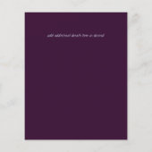 バジェットマルーンピンク結婚フローラテンプレート (裏面)