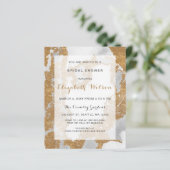 バジェットマーブル金ゴールドブライダルシャワー招待 (スタンド正面)