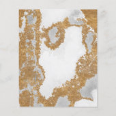 バジェットマーブル金ゴールドブライダルシャワー招待 (裏面)