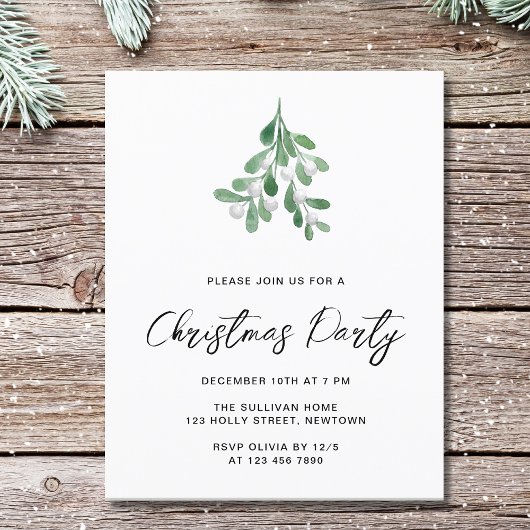 バジェットミスタントークリスマスパーティの招待状