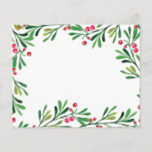 バジェットミステルトーボタニカルフォトホリデーカード (裏面)