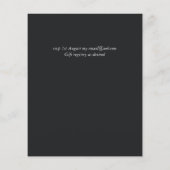 バジェットミッドナイトブルー葉結婚式招待状 (裏面)