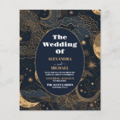 バジェットミッドナイトブルー金ゴールドシレ結婚ンツ (正面)