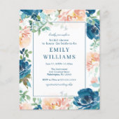 バジェットミッドナイト開花ブライダルシャワー招待 (正面)