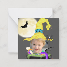 バジェットミニハロウィーンウィッチテンプレート ノートカード