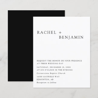 バジェットミニマリストエレガントウェディング白黒シック