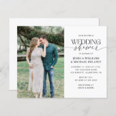 バジェットミニマリストカップルシャワー招待状 (正面/裏面)