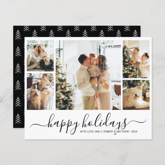 バジェットミニマリストコラージクリスマスホリデーフライヤー (正面/裏面)