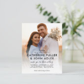 バジェットミニマリストシック2フォト結婚式招待状 (スタンド正面)