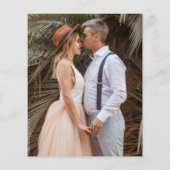 バジェットミニマリストダスティブルー結婚式招待状 (裏面)