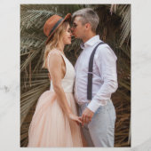 バジェットミニマリストダスティブルー結婚式招待状 (裏面)