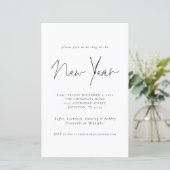 バジェットミニマリストニューイヤーイブパーティー招待状 (スタンド正面)