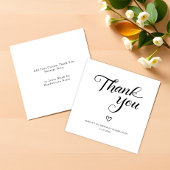 バジェットミニマリストブラックスクリプト誕生日ありがとう ノートカード