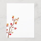 バジェットミニマリストロベバード秋の結婚式招待状 (裏面)