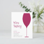 バジェットミニマリストワインテイスティングパーティの招待状 (スタンド正面)