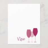 バジェットミニマリストワインテイスティングパーティの招待状 (裏面)