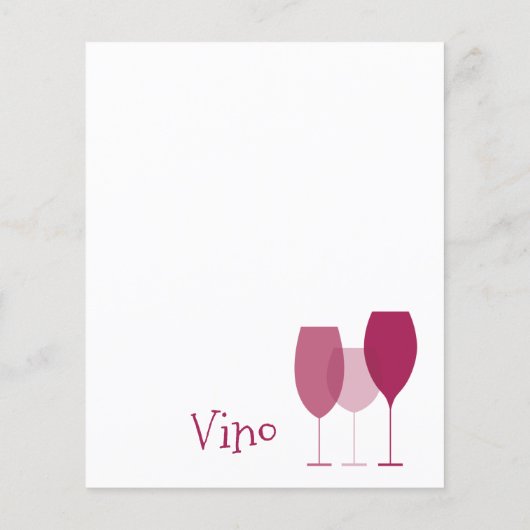 バジェットミニマリストワインテイスティングパーティの招待状 (裏面)