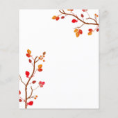 バジェットミニマリスト書道秋の結婚式招待状 (裏面)