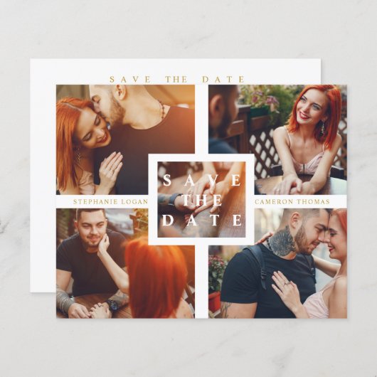 バジェットミニマリモダンストコラージュ5カスタム写真 (正面/裏面)