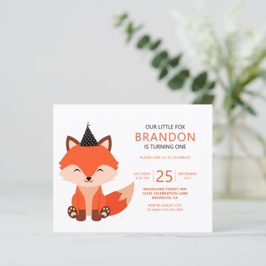 バジェットミニマルかわいいリトルキツネジグザグザ誕生日 (スタンド正面)