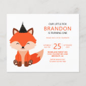 バジェットミニマルかわいいリトルキツネジグザグザ誕生日 (正面)
