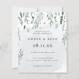 バジェットミニマルウォーターカラー落葉ちる結婚の