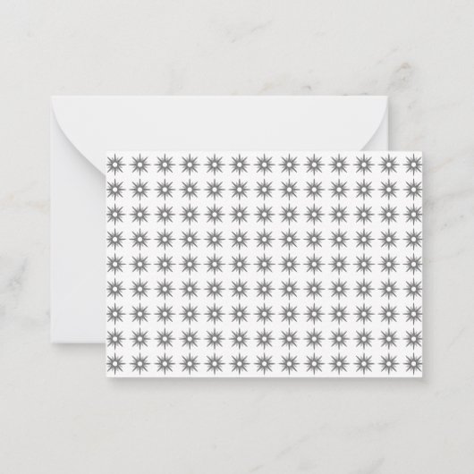 バジェットミニマルシルバー雪片ファミリーの写真 ノートカード (裏面)