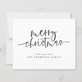 バジェットミニマルスクリプトメリークリスマスホリデーカード