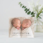 バジェットミニマルツイン写真誕生のお知らせ (スタンド正面)