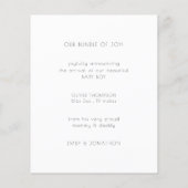 バジェットミニマルフォト男の赤ちゃん誕生発表 (裏面)