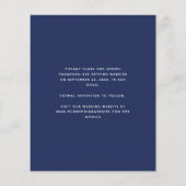 バジェットミニマルフォトNavy Blue日付の保存 (裏面)