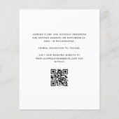 バジェットミニマルフォトQRコードブラック日付の保存 (裏面)