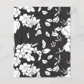 バジェットミニマルブラック&ホワイトスクリプト日付の保存 (裏面)