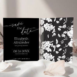 バジェットミニマルブラック&ホワイトスクリプト日付の保存