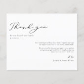 バジェットミニマルブラック&ホワイト結婚ズ・サンキュー チラシ (正面)