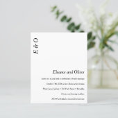 バジェットミニマルホワイトエレガントウェディング招待状 (スタンド正面)