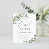 バジェットミニマルユーカリブライダルシャワー招待状 (スタンド正面)